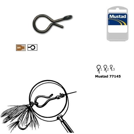 Easy snap Mustad prindere rapida pentru naluci 25 buc / plic nr 2