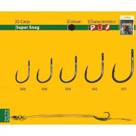 Carlige Gamakatsu nr. 4 forjate G-CARP SNAG BL 10buc/plic