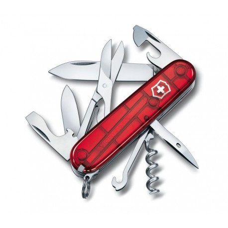 Briceag Victorinox Climber rosu transparent