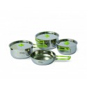 Set vase camping inoxidabile Pinguin Trio Steel L