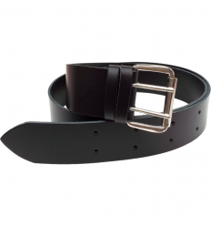 Curea piele neagra 50 mm latime, 120 cm lungime