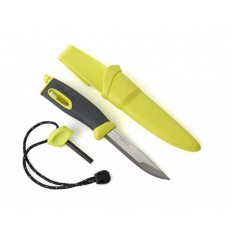 Cutite supravietuire Light My Fire FireKnife red si amnar
