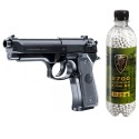 Set pistol airsoft arc si flacon 2700 buc bile 0.25 g, 0.5 jouli, Umarex Beretta M92FS