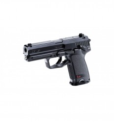Set pistol airsoft 2 jouli + 10 capsule CO2 + flacon 2700 buc bile 0.25 g, Umarex HK USP 6 mm