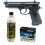Set pistol airsoft 1.6 jouli + 10 capsule CO2 + flacon 2700 buc bile 0.20 g, Umarex Beretta 92FS, calibru 6 mm