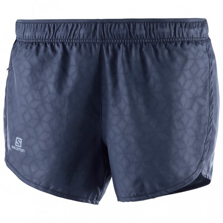 Pantaloni Alergare Salomon Agile Short Femei Bleumarin