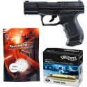 Set pistol airsoft Walther P99 DAO 2 jouli + 10 capsule CO2 + 1000 buc bile 0.20 g