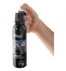 Set spray urs autoaparare Umarex Bear Defender 225 ml, husa curea si lanterna Petzl Tikkina 150 lumeni