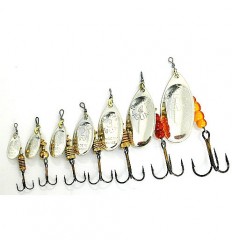 Lingurita rotativa argint Mepps blister nr. 4 / 9.0 grame