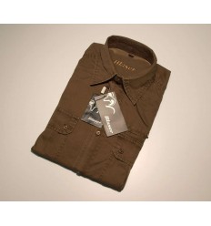 Camasa barbati Blaser Lukas Twill, 100% bumbac, dark olive
