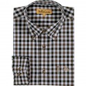Camasa barbati 100% bumbac, pattern carouri Verney Carron Eric maron - noir