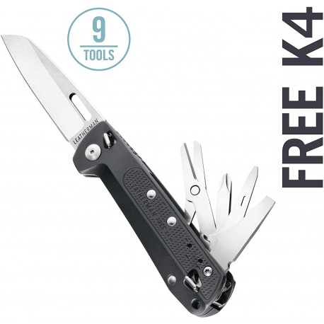 Multitool Leatherman Free K4 lama blocabila 8,4 cm si foarfeca si accesorii