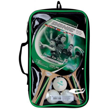 Set 2 palete tenis de masa, husa si 3 mingi Donic-Schildkrot - Top Team 400 - 788495