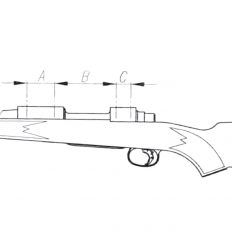 Sina Picatinny era al. Winchester m70 1buc lunga