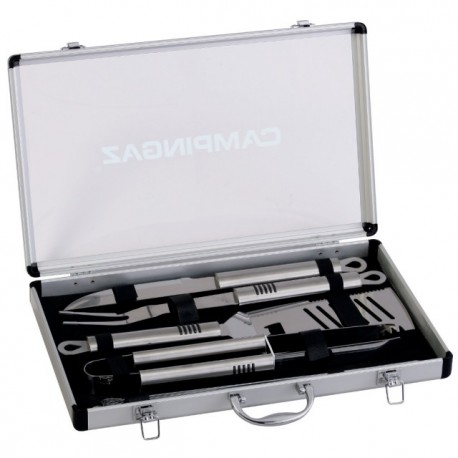 Set ustensile pentru gratar in cutie din aluminiu Campingaz