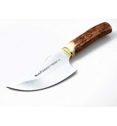 Cutit Muela Sabueso 11A, lama 11 cm inoxidabila, maner corn de cerb, teaca piele