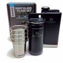 Set inoxidabil Stanley Adventure cu butelca si pahare, negru