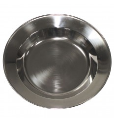 Farfurie inox camping, 25 x 2,5 cm, 220 g MFH 