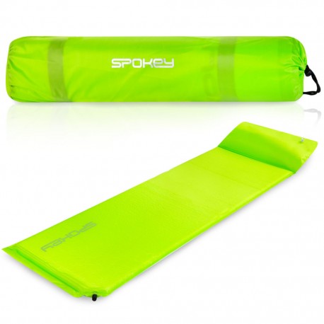 Saltea autogonflabila cu perna 186 x 50 x 2.5 cm Spokey Savory Pillow, verde