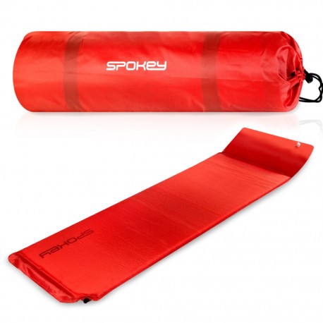 Saltea autogonflabila cu perna 186 x 50 x 2.5 cm Spokey Savory Pillow, rosie