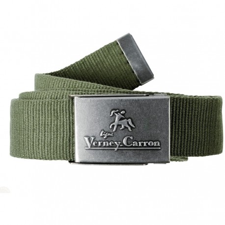 Curea din cordura Verney Carron Halifax kaki, catarama metalica