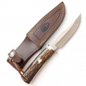 Cutit Muela Braco 11A, maner corn de cerb, teaca piele, lama inox 11 cm