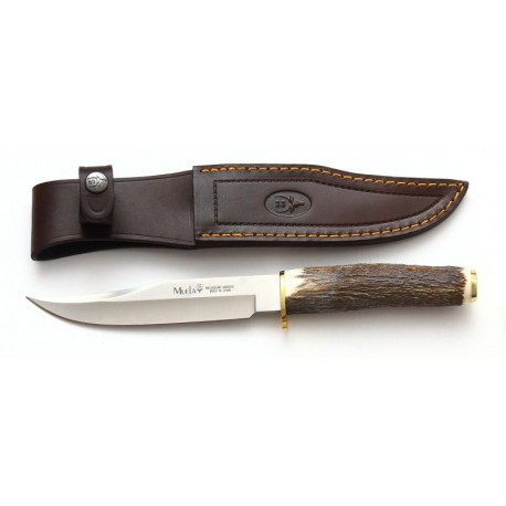 Cutit Muela SH-14 inoxidabil, lama 14 cm, maner corn de cerb, teaca piele