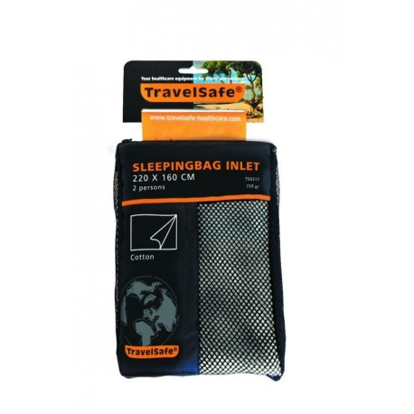Lenjerie sac de dormit bumbac, 2 persoane, 160 x 220 cm Travelsafe