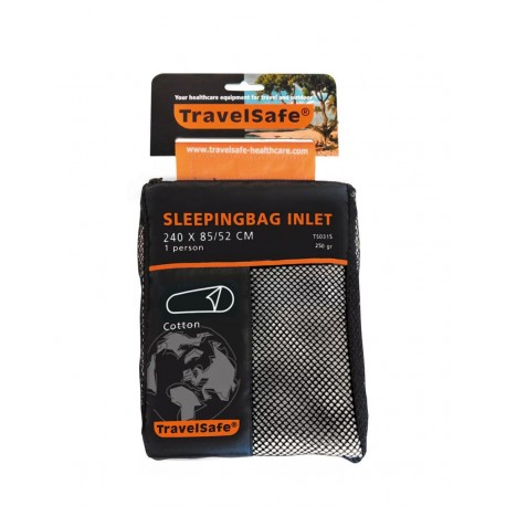 Lenjerie bumbac pentru sac de dormit Travelsafe cotton mummy TS0315, 240 x 85 / 52 cm