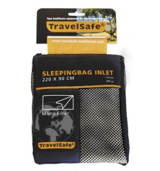Lenjerie sac de dormit dreptunghiular, microfibra alba, 1 persoana, Travelsafe 220x90cm