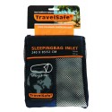 Lenjerie sac de dormit mumie, microfibra alba, 1 persoana, Travelsafe 240 x 85 / 52 cm
