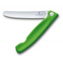 Cutit Victorinox cu zimti, lama pliabila blocabila, otel inox, verde