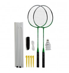 Set Badminton 2 rachete, fluturasi, fileu, geanta transport