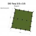 Tenda 3.5 m × 3.5 m DD Hammocks Forest Green
