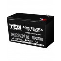 Acumulator stationar 12 V, 10 Ah, F2 AGM VRLA TED electric TED1210 pentru navomodele, barcute de plantat, sonare, etc