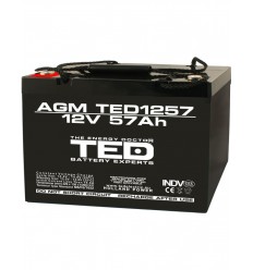 Acumulator Gel Deep Cycle 12V, 36 Ah TED AGM VRLA, conectori M6