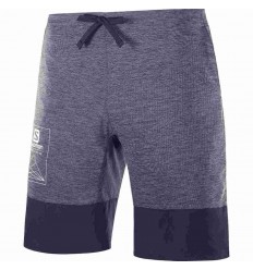 Pantaloni scurti alergare barbati Salomon XA TRAINING SHORT M Bleumarin