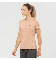 Tricou alergare femei Salomon XA TEE W Coral