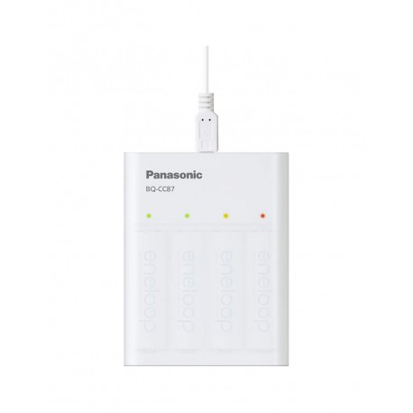 Incarcator Powerbank Panasonic cu 4 acumulatori Eneloop 1,2V 1900mah Ni-MH