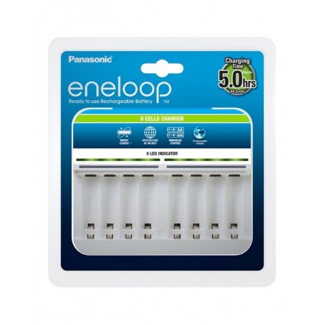 Incarcator Panasonic Eneloop pentru 8 acumulatori AA R6 sau AAA R3