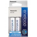 Set incarcator Panasonic Eneloop USB cu 2 acumulatori AA R6 1900mAh Ni-MH