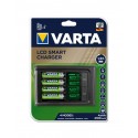 Set incarcator Varta LCD Smart Charger cu 4 acumulatori AA R6 2100 mAh Ni-MH 1,2V