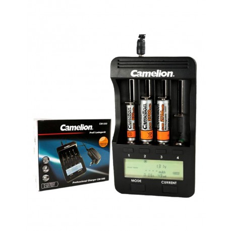Incarcator universal Camelion pentru acumulatori Li-ion si Ni-MH cu tester si autodebransare CM-500