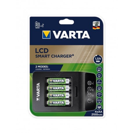 Set incarcator Varta LCD Smart Charger+ AA R6 2100 mAh 1.2V Ni-Mh