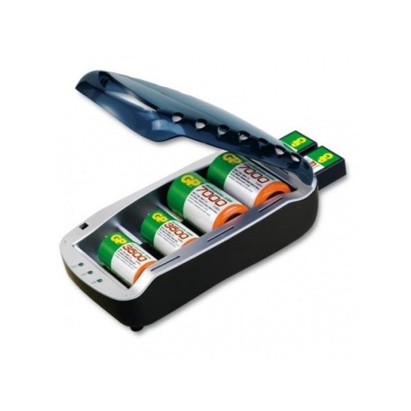 Incarcator acumulatori universal GP PB19GS pentru AA / AAA / C / D / 9V Ni-MH