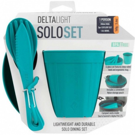 Set vase camping Sea To Summit DeltaLight Camp Set 1.1 - cana, bol si tacamuri Pacific Blue
