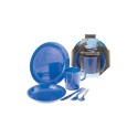 Set vase camping 360 Degrees Dinner Set, 6 piese, BPA free, cu husa
