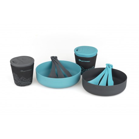 Set vase camping pentru 4 persoane Sea To Summit Delta Light Camp Set 4.4 Pacific Blue / Grey