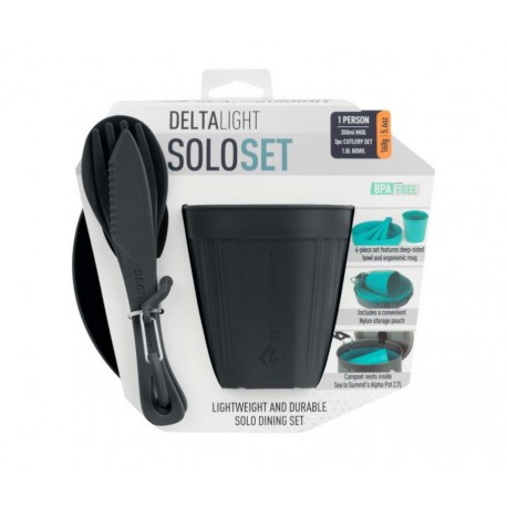 Set vase camping Sea To Summit DeltaLight Camp Set 1.1 - cana, bol si tacamuri Pacific Blue
