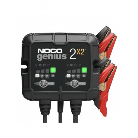 Redresor dublu Noco GENIUS2X2 auto moto 6V / 12V 2 x 2A pentru acumulatori Plumb-Acid AGM GEL VRLA Litiu
